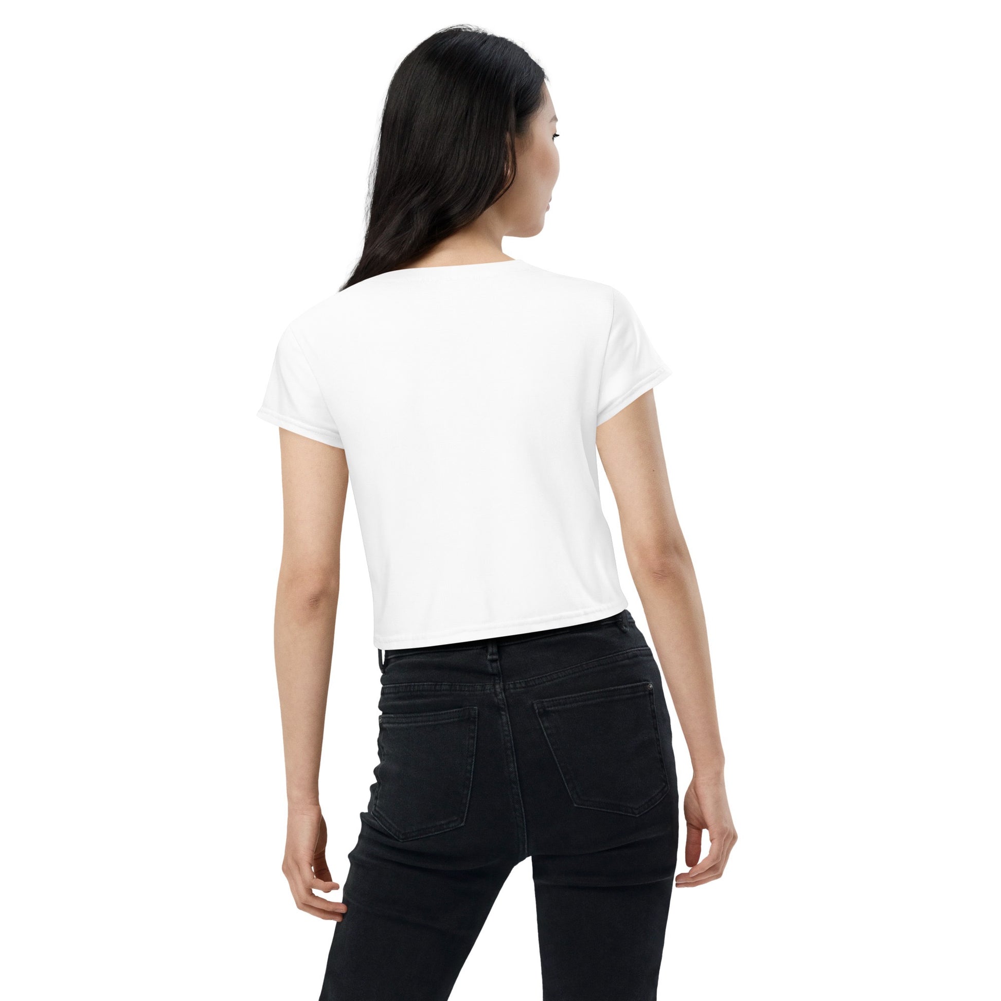 iSAW Womens White Crop Tee - iSAW Company - iSAW Company