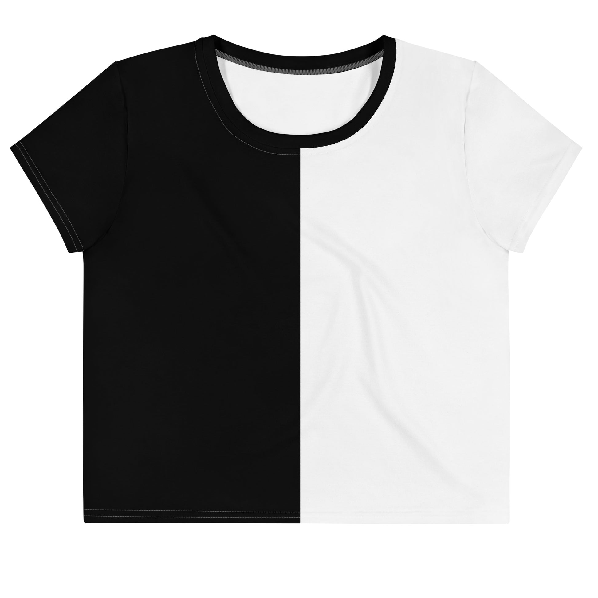 Half Black Half White - Womens Crop Tee - iSAW Company