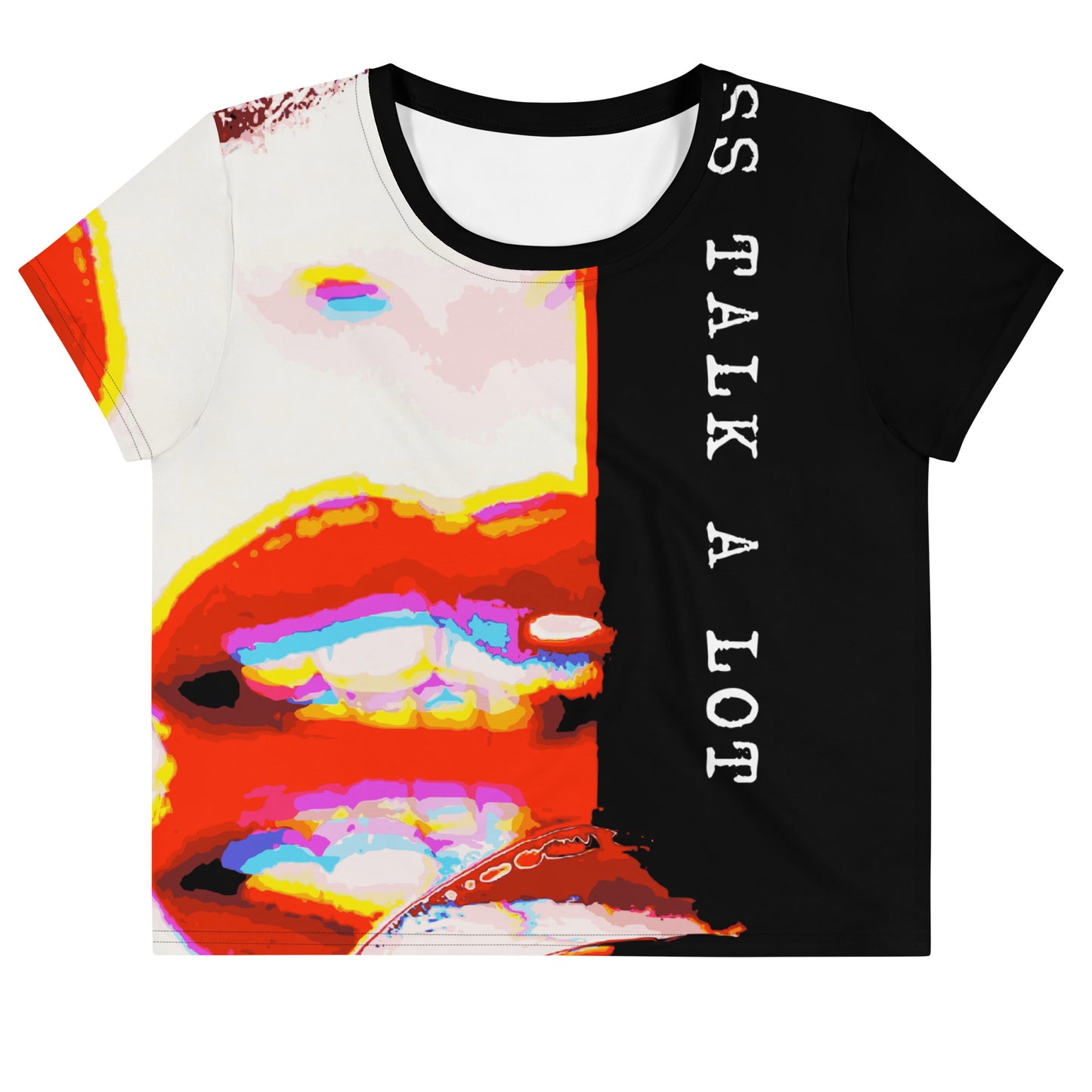 Miss Talk A Lot - Womens Crop Tee