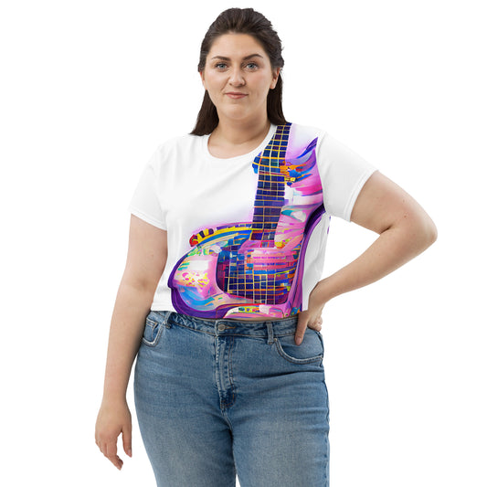 Hippie Guitar - Womens Crop Tee - iSAW Company