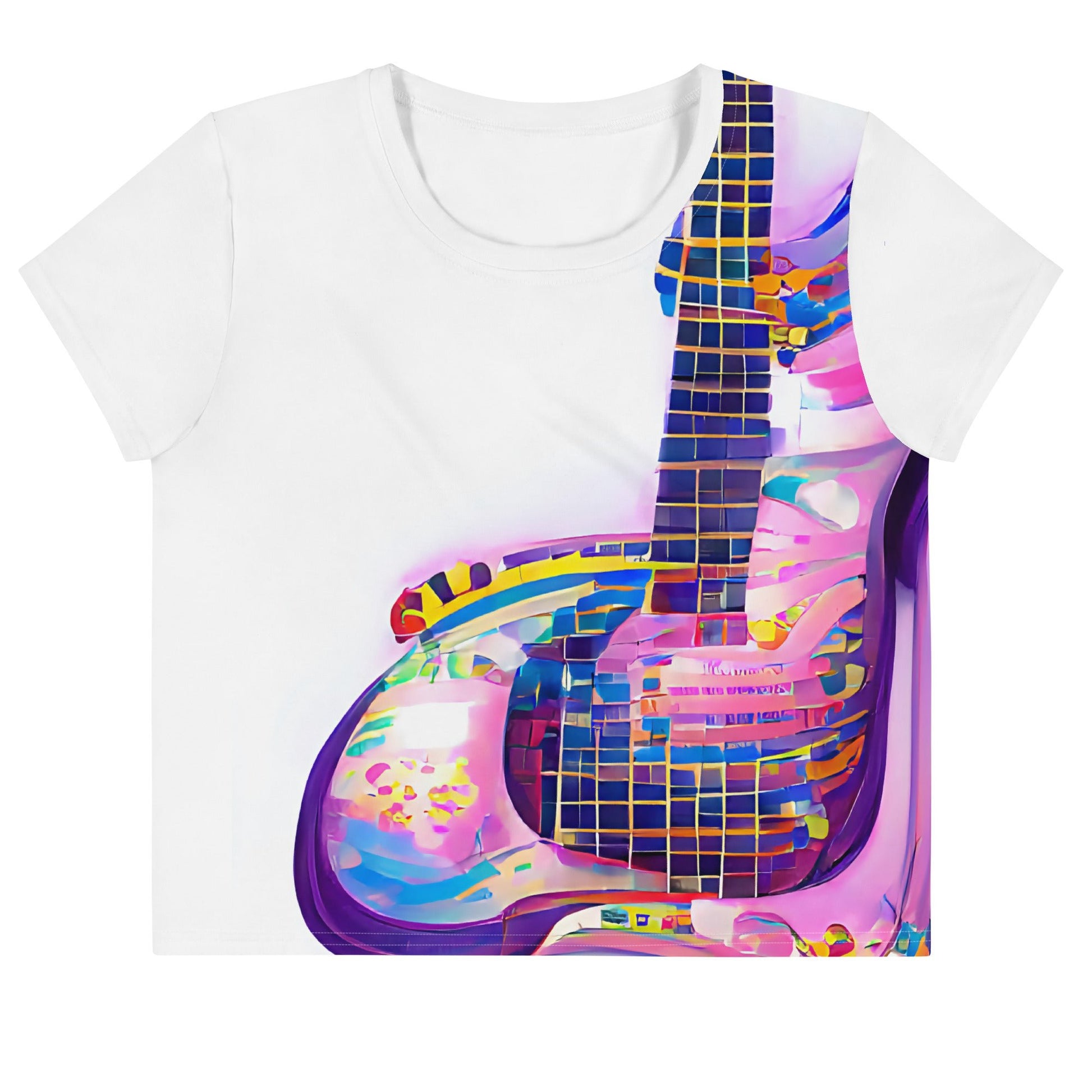 Hippie Guitar - Womens Crop Tee - iSAW Company