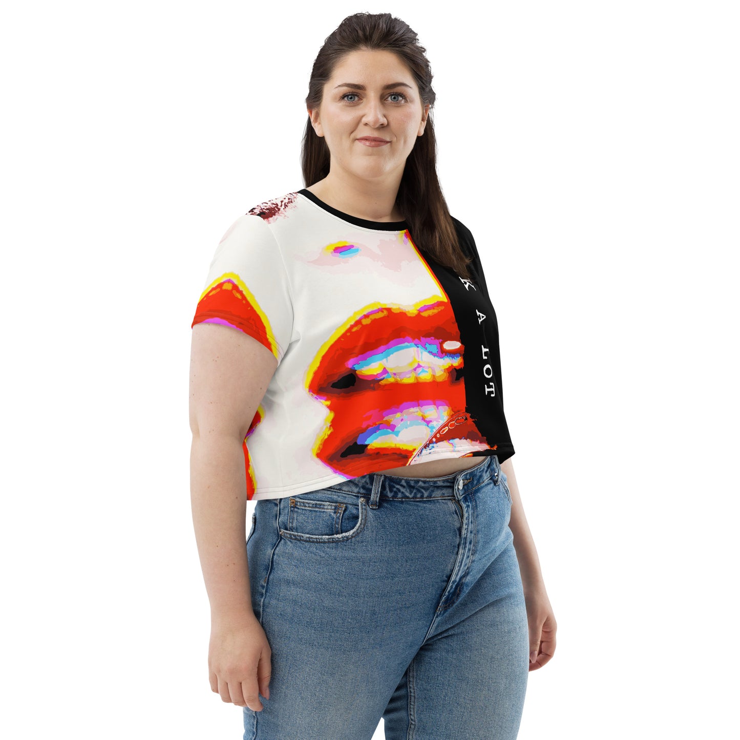 Miss Talk A Lot - Womens Crop Tee