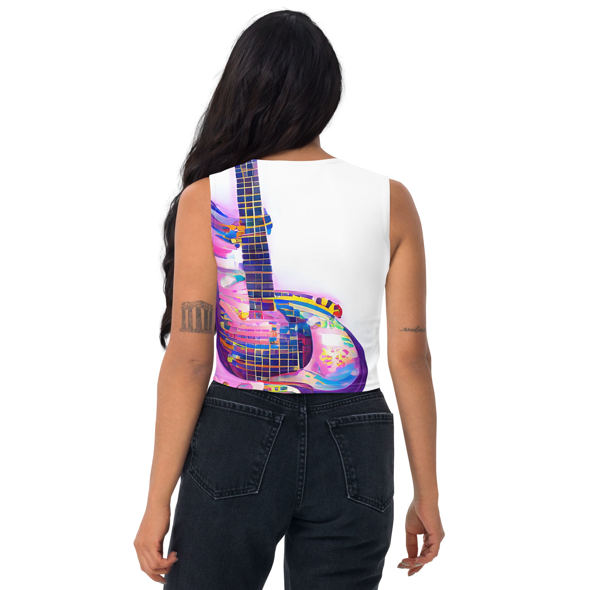 Hippie Guitar - Womens Crop Top - iSAW Company