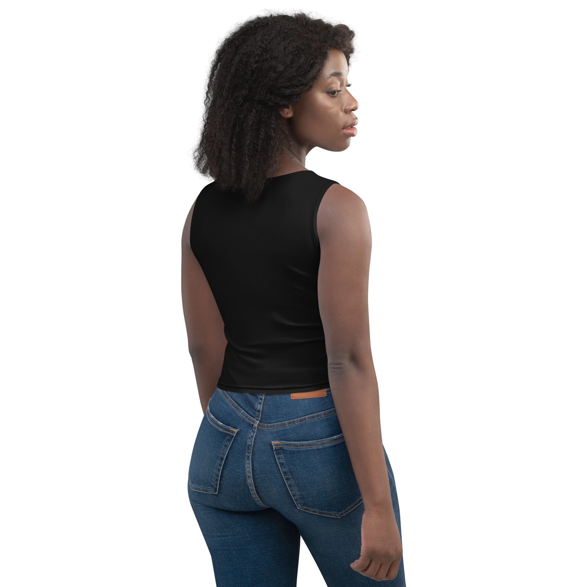 iSAW Womens Black Crop Top - Comfort Fit - iSAW Company