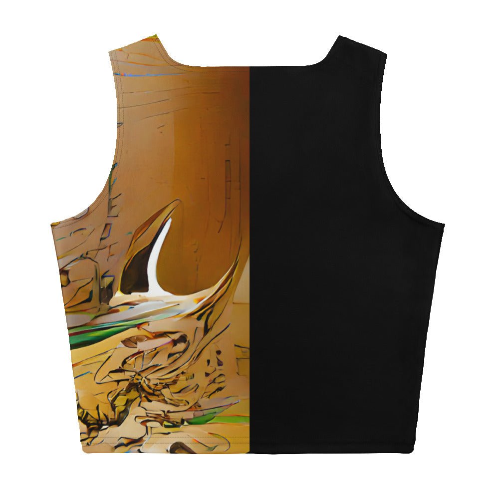 Half Black Half Gāolàng - Womens Crop Top - iSAW Company