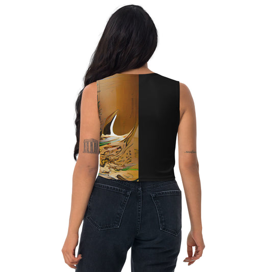 Half Black Half Gāolàng - Womens Crop Top - iSAW Company