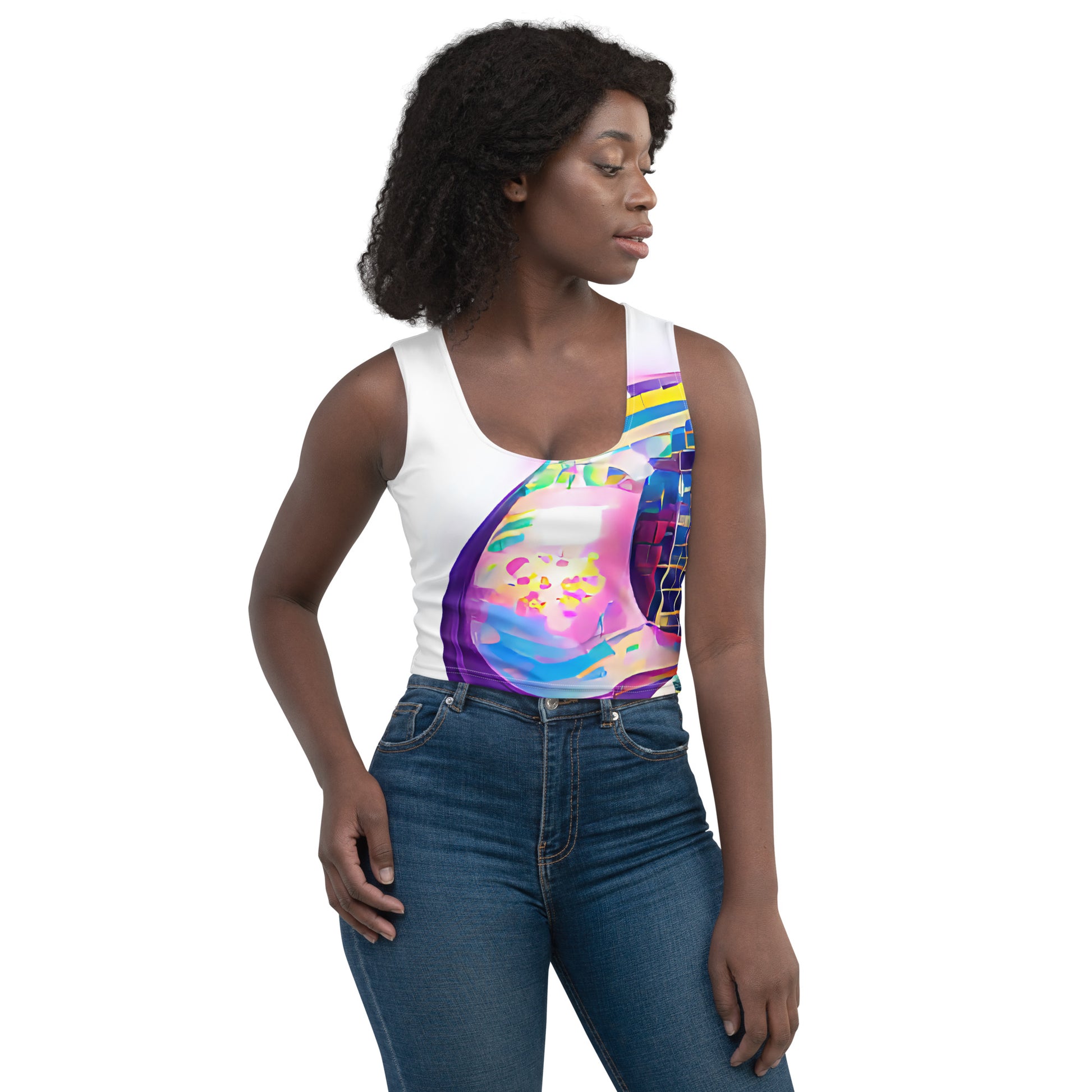 Hippie Guitar - Womens Crop Top - iSAW Company