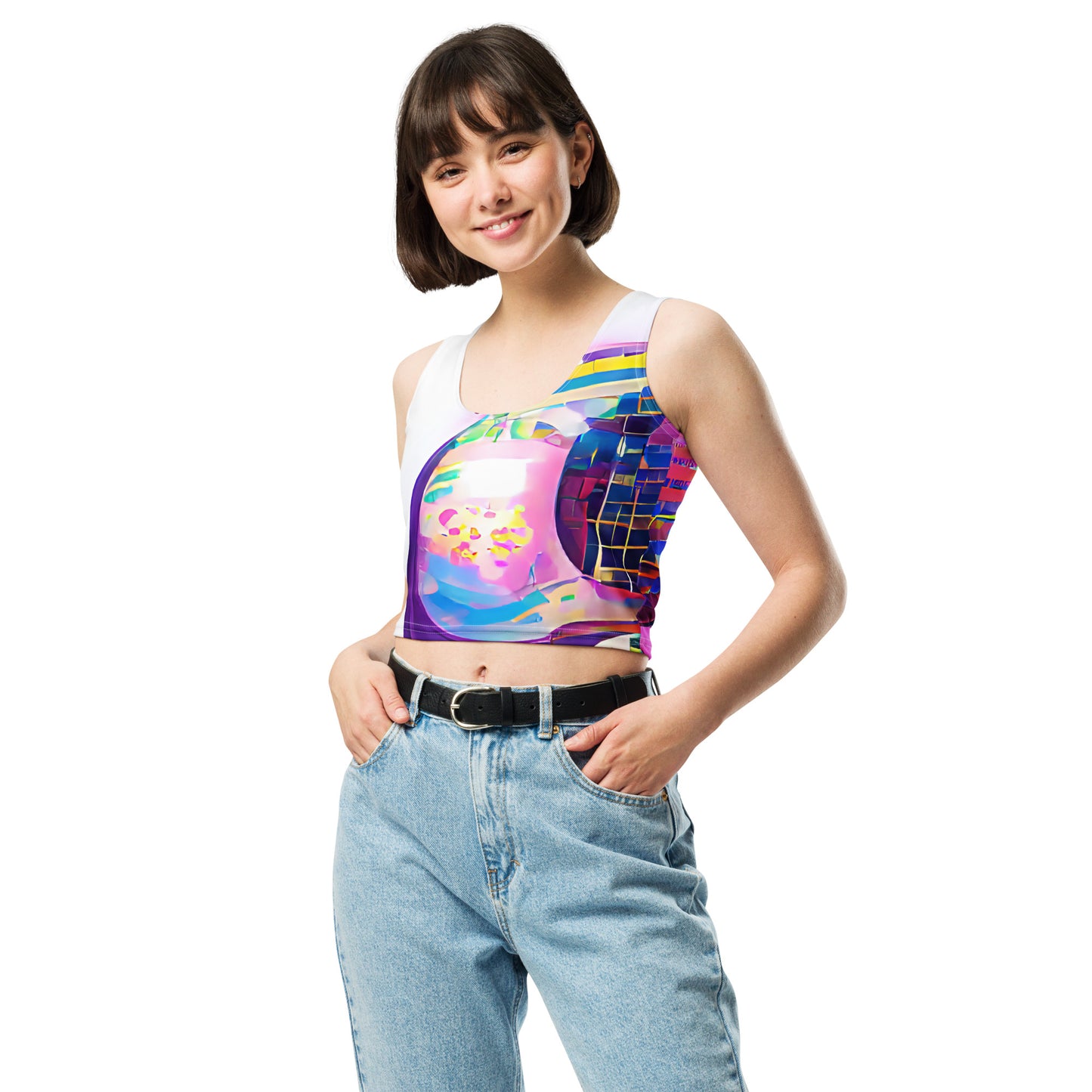 Hippie Guitar - Womens Crop Top - iSAW Company