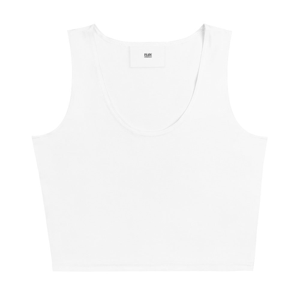 iSAW Womens White Crop Top - Comfort Fit - iSAW Company