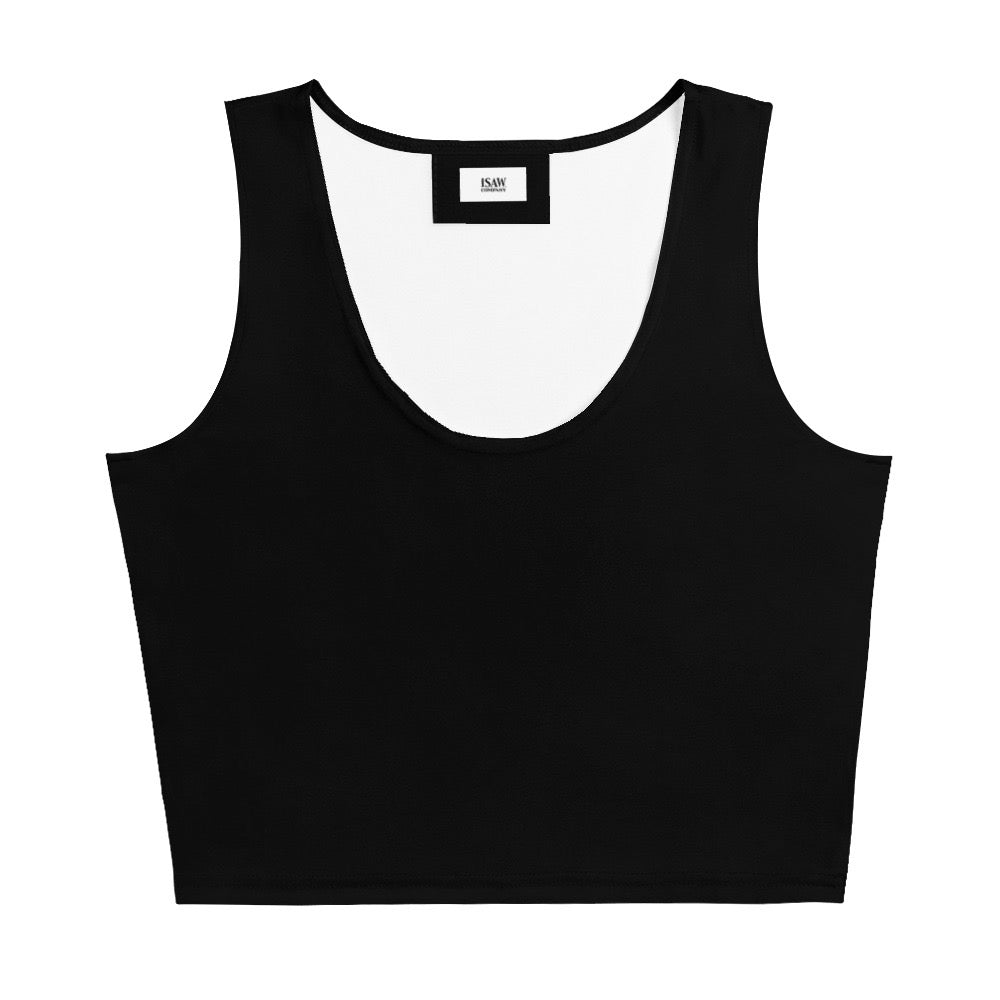 iSAW Womens Black Crop Top - Comfort Fit - iSAW Company