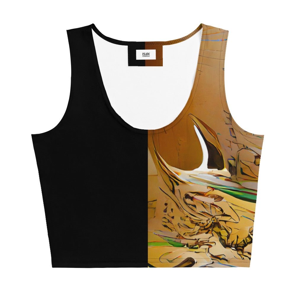 Half Black Half Gāolàng - Womens Crop Top - iSAW Company