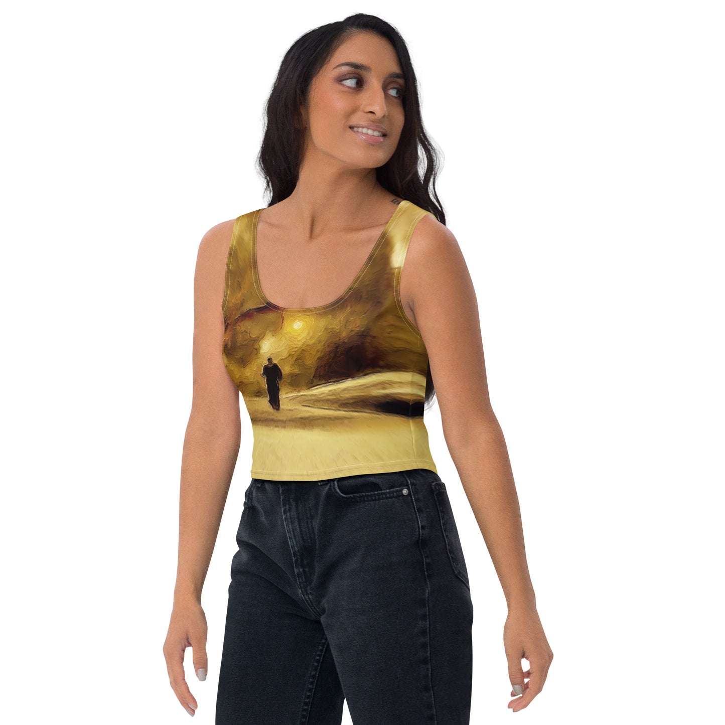Eye Of The Sand Storm - Womens Crop Top