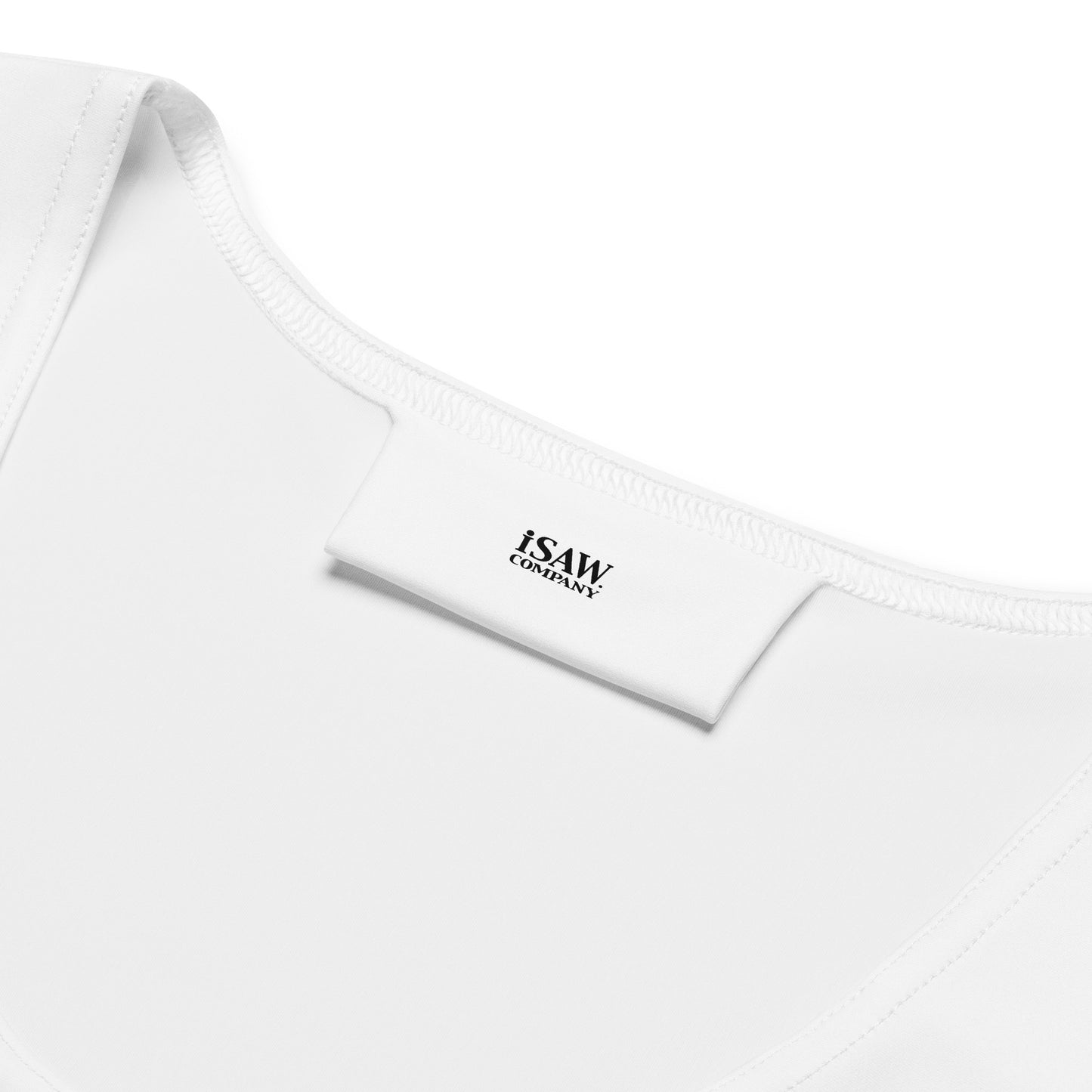 iSAW Womens White Crop Top - Comfort Fit - iSAW Company