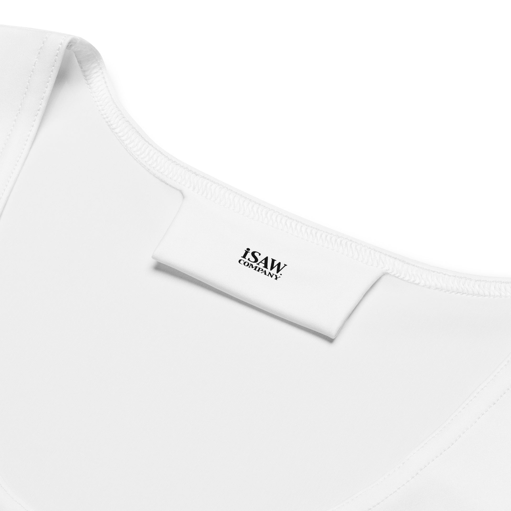 iSAW Womens White Crop Top - Comfort Fit - iSAW Company
