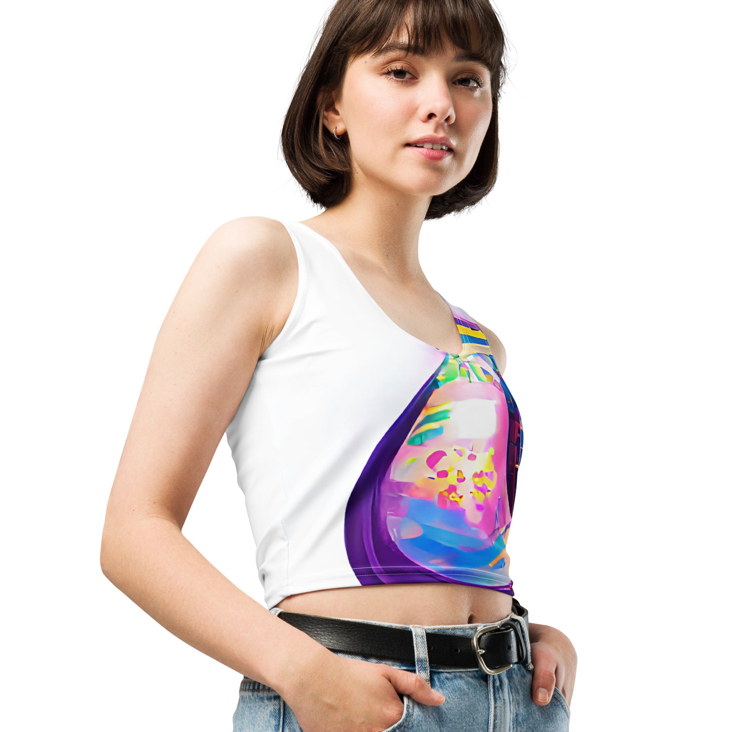 Hippie Guitar - Womens Crop Top - iSAW Company