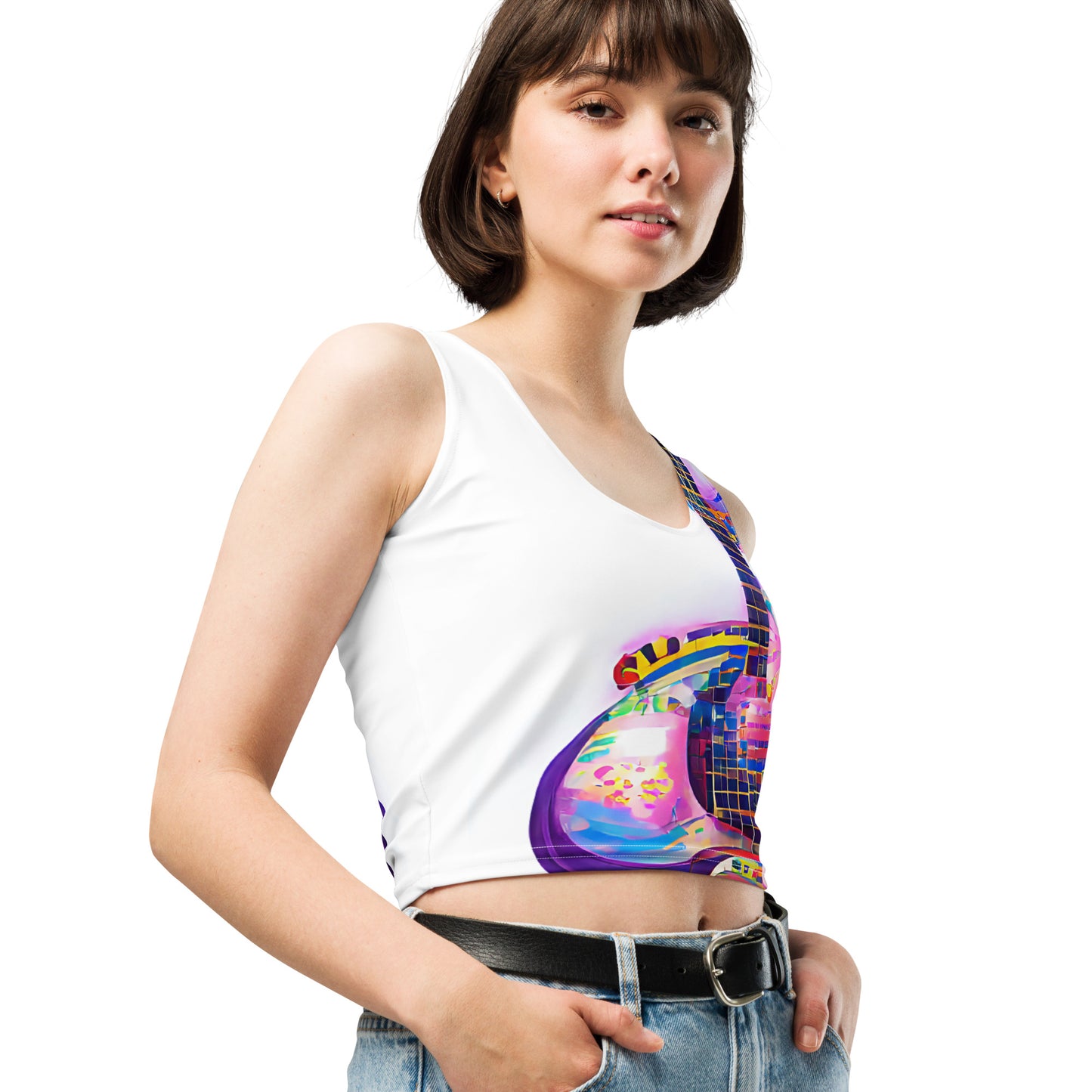 Hippie Guitar - Womens Crop Top - iSAW Company