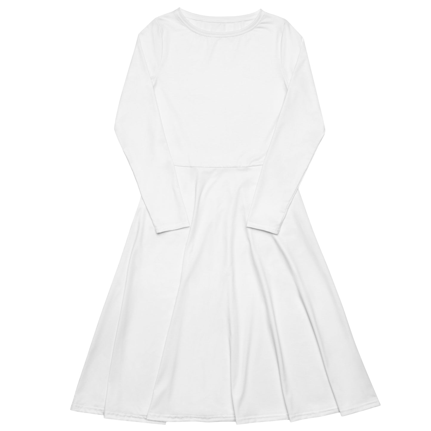 iSAW Womens White Long Sleeve Midi Dress - iSAW Company