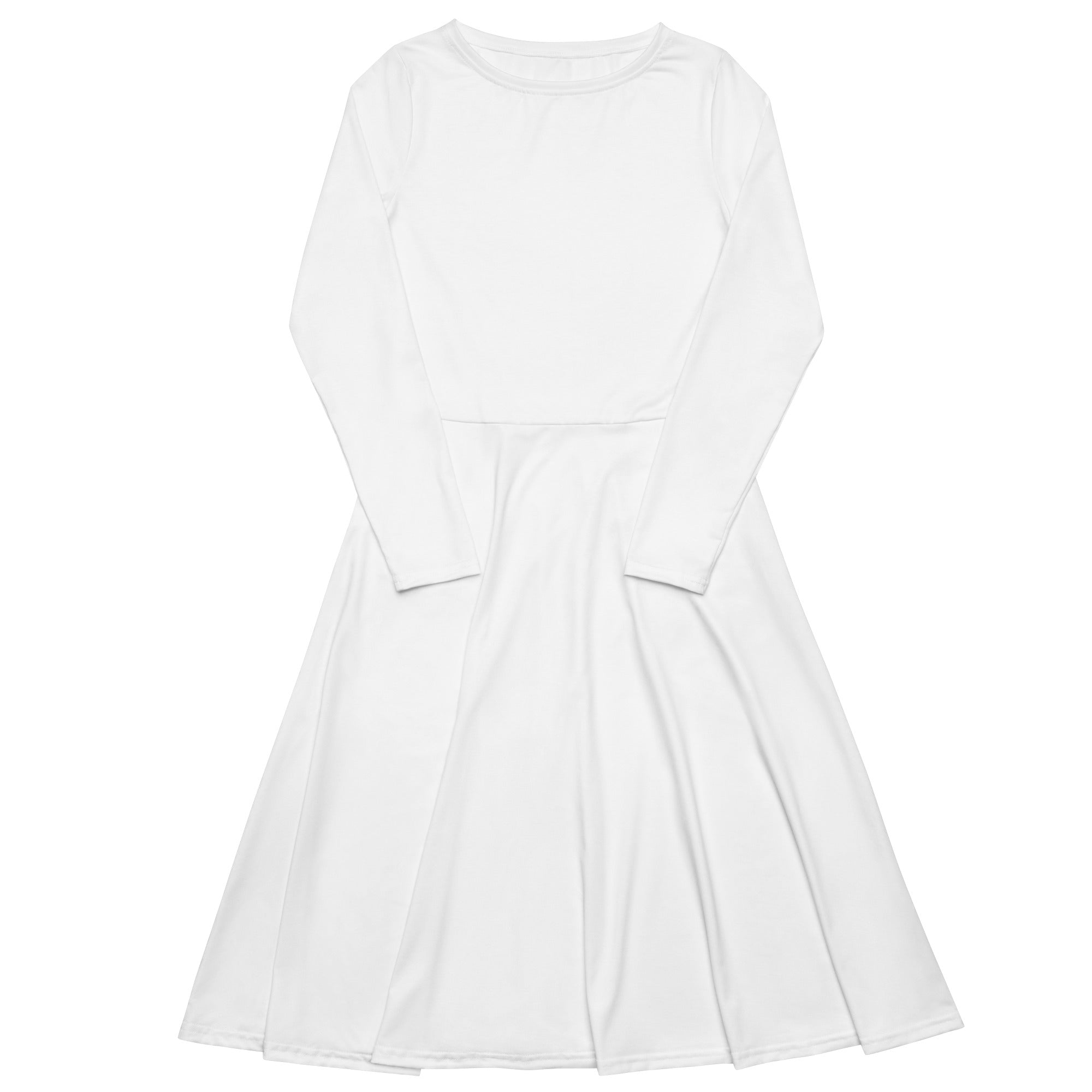 iSAW Womens White Long Sleeve Midi Dress - iSAW Company
