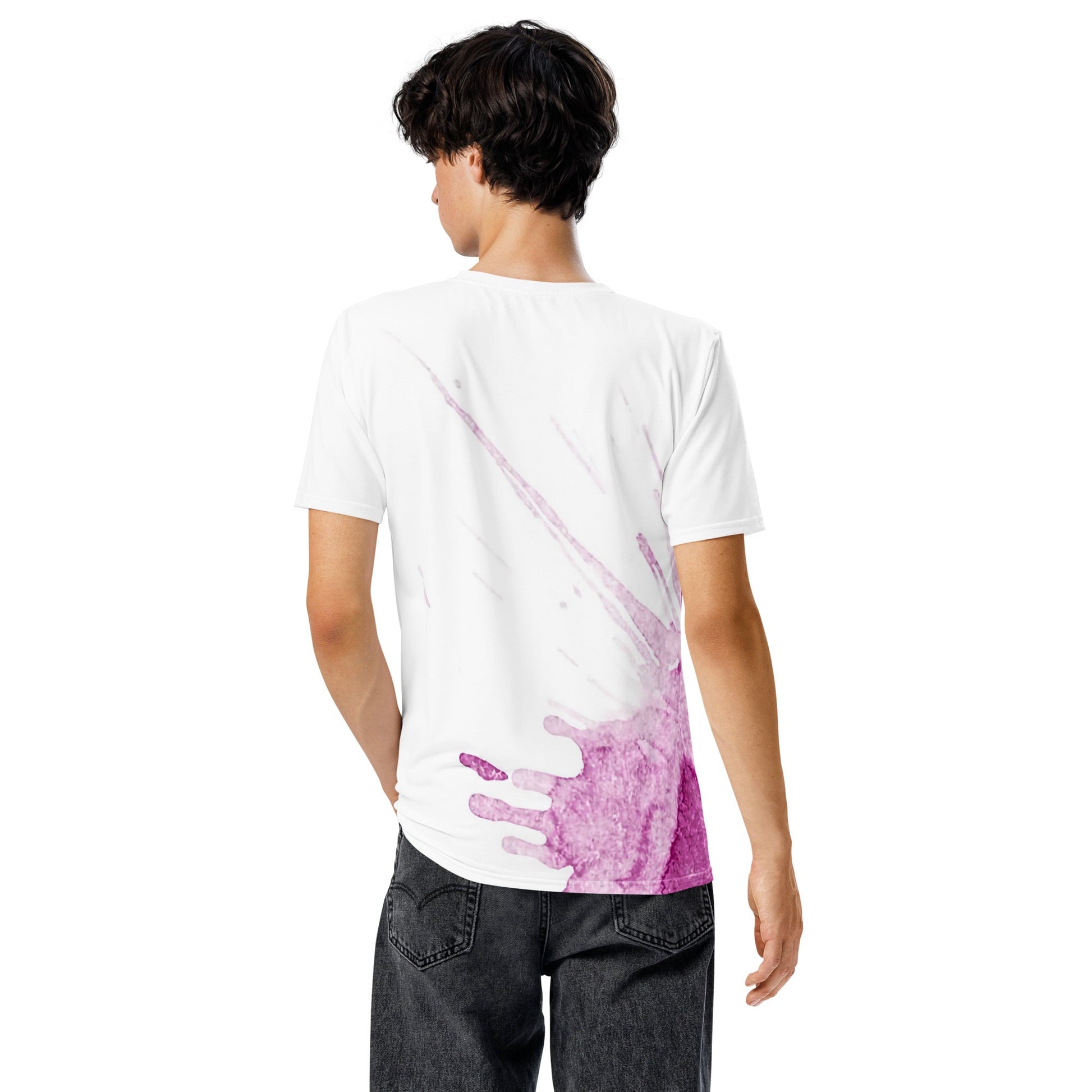Watercolour Pink Splash - Mens T-Shirt - iSAW Company