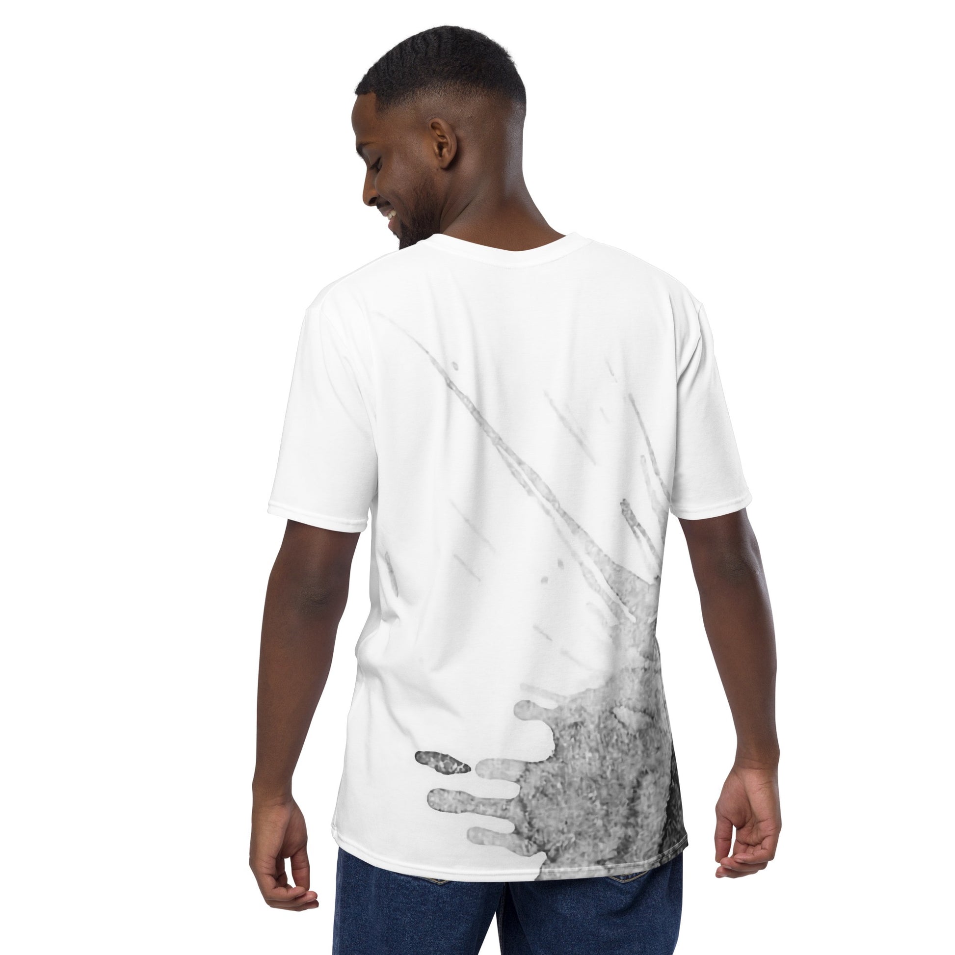 Watercolour Grey Splash - Mens T-Shirt - iSAW Company
