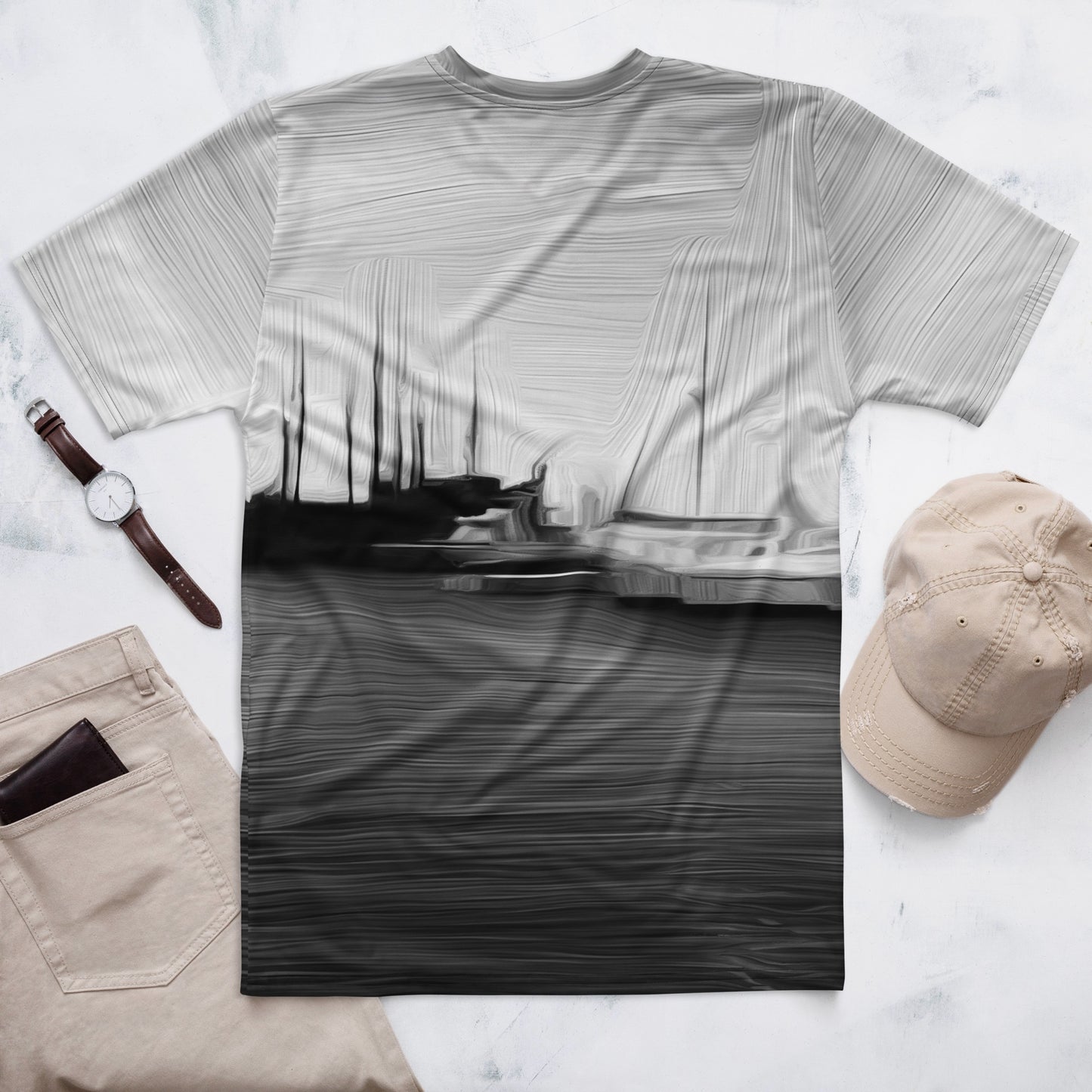 The Sleeping Yachts (at Night) - Mens T-Shirt - iSAW Company