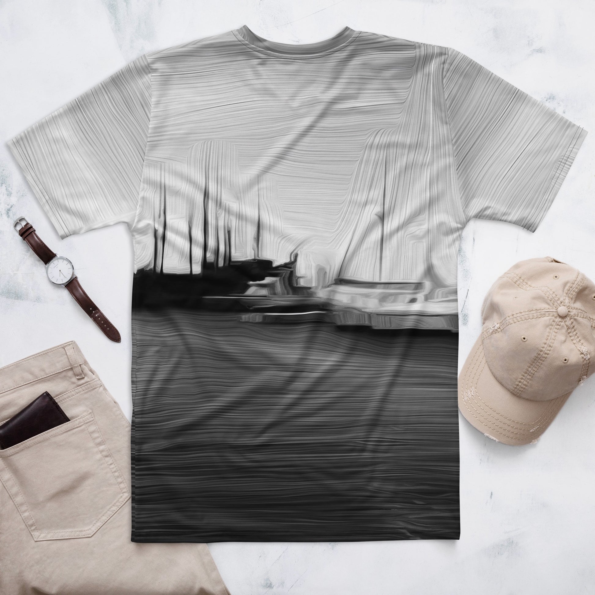 The Sleeping Yachts (at Night) - Mens T-Shirt - iSAW Company