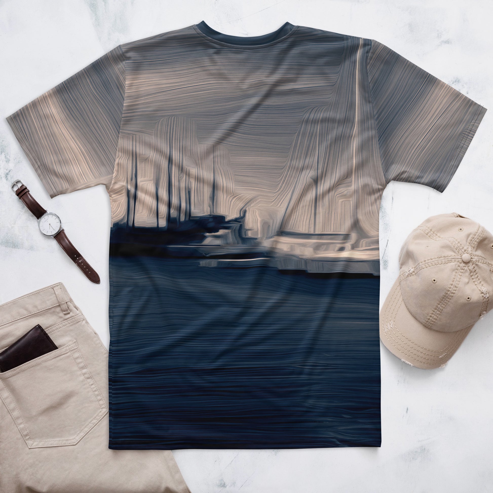 The Sleeping Yachts (at Sunrise) - Mens T-Shirt - iSAW Company
