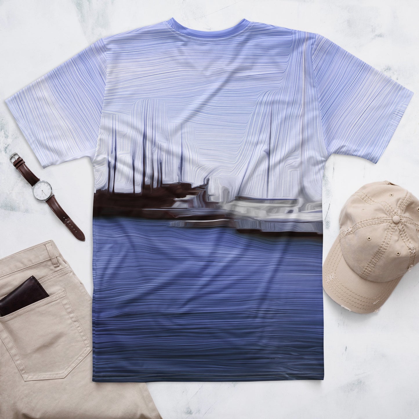 The Sleeping Yachts (at Afternoon) - Mens T-Shirt iSAW Company
