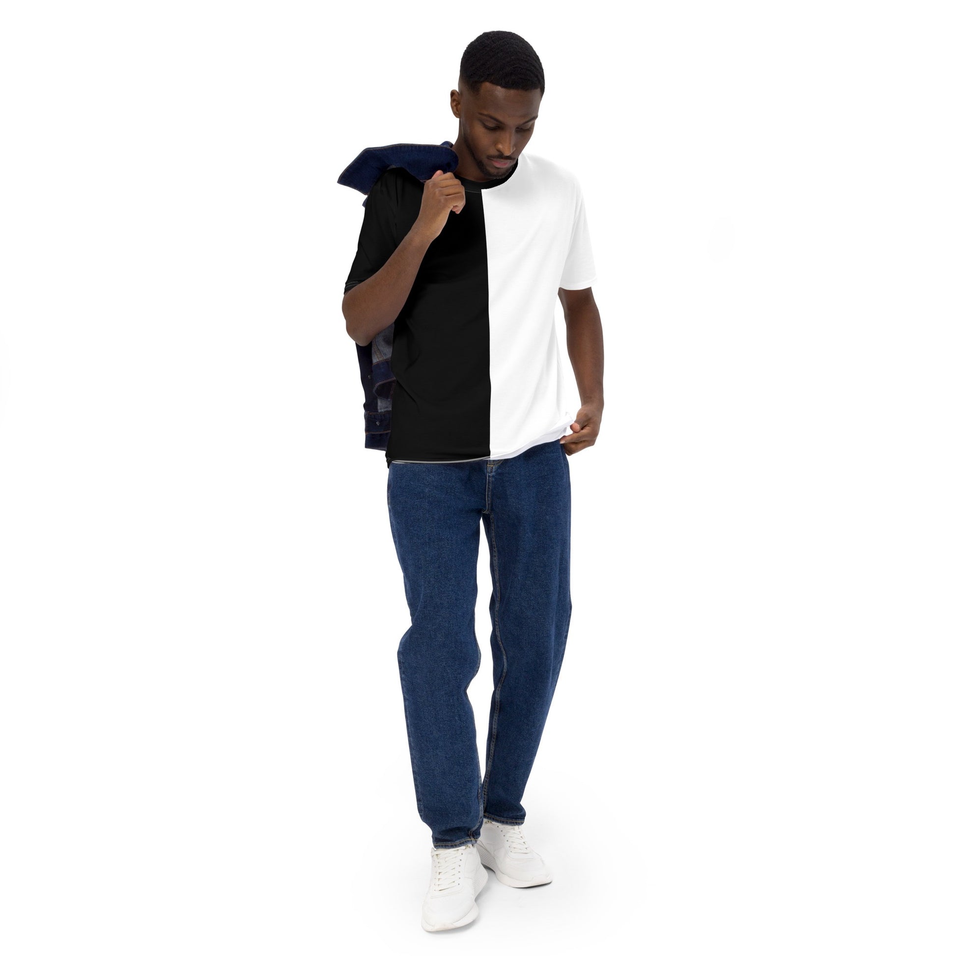 Half Black Half White - Mens T-Shirt - iSAW Company