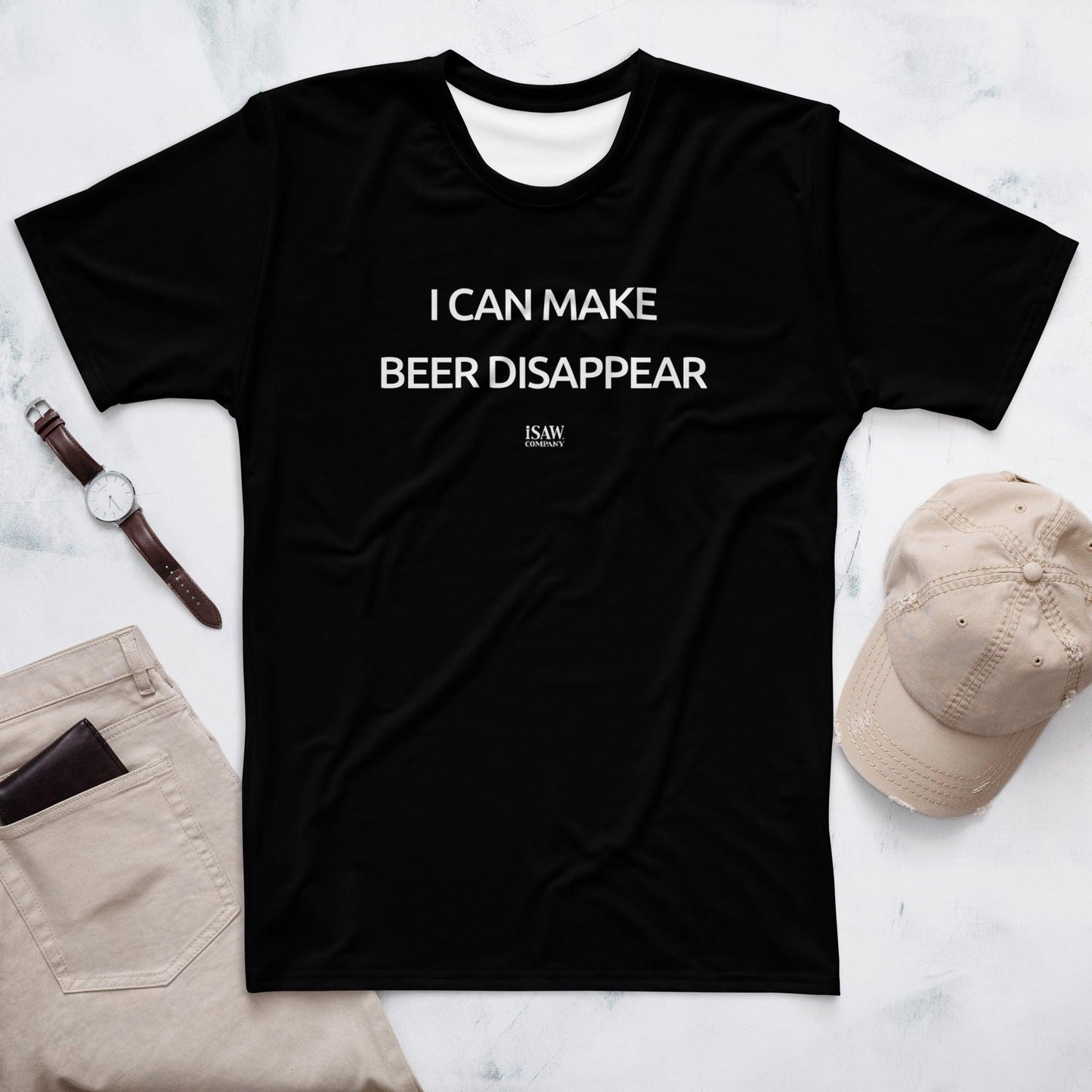 I Can Make Beer Disappear - Mens Black T-Shirt