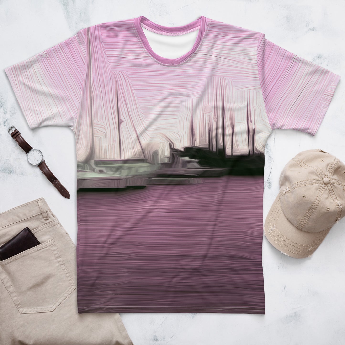 The Sleeping Yachts (at Evening) - Mens T-Shirt