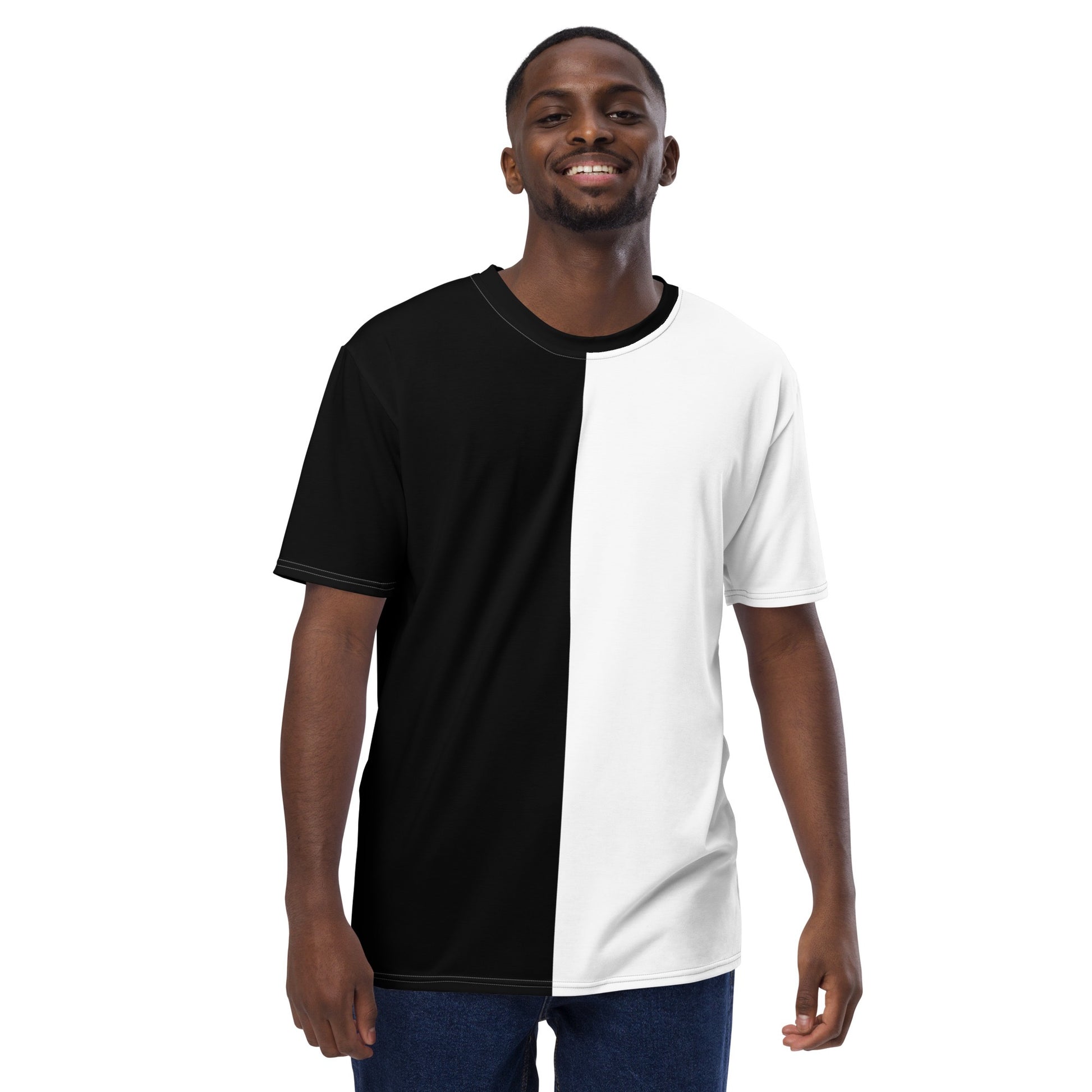 Half Black Half White - Mens T-Shirt - iSAW Company