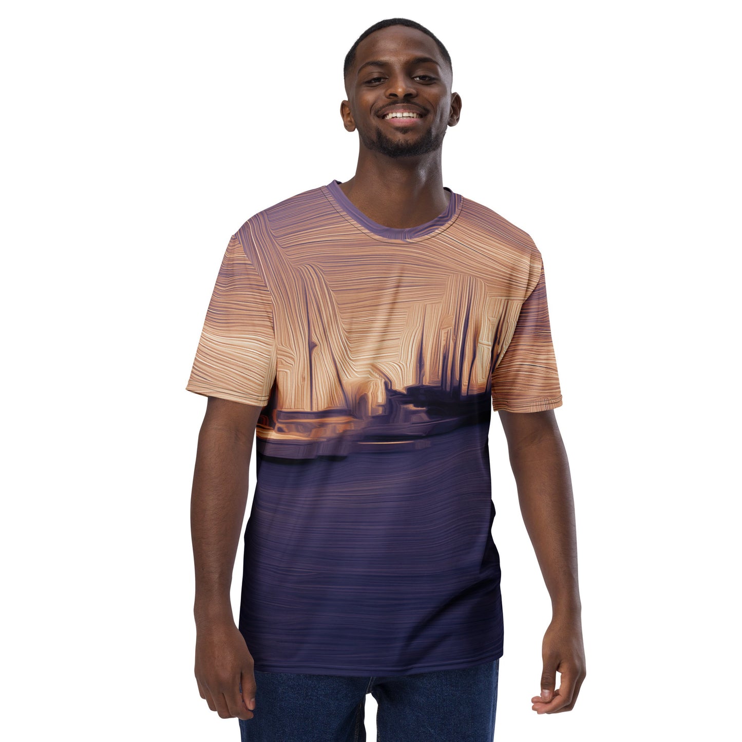 The Sleeping Yachts (at Sunset) - Mens T-Shirt - iSAW Company