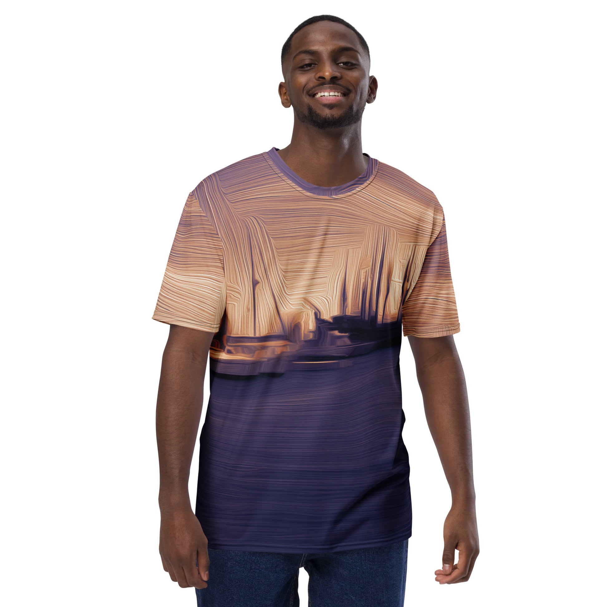 The Sleeping Yachts (at Sunset) - Mens T-Shirt - iSAW Company
