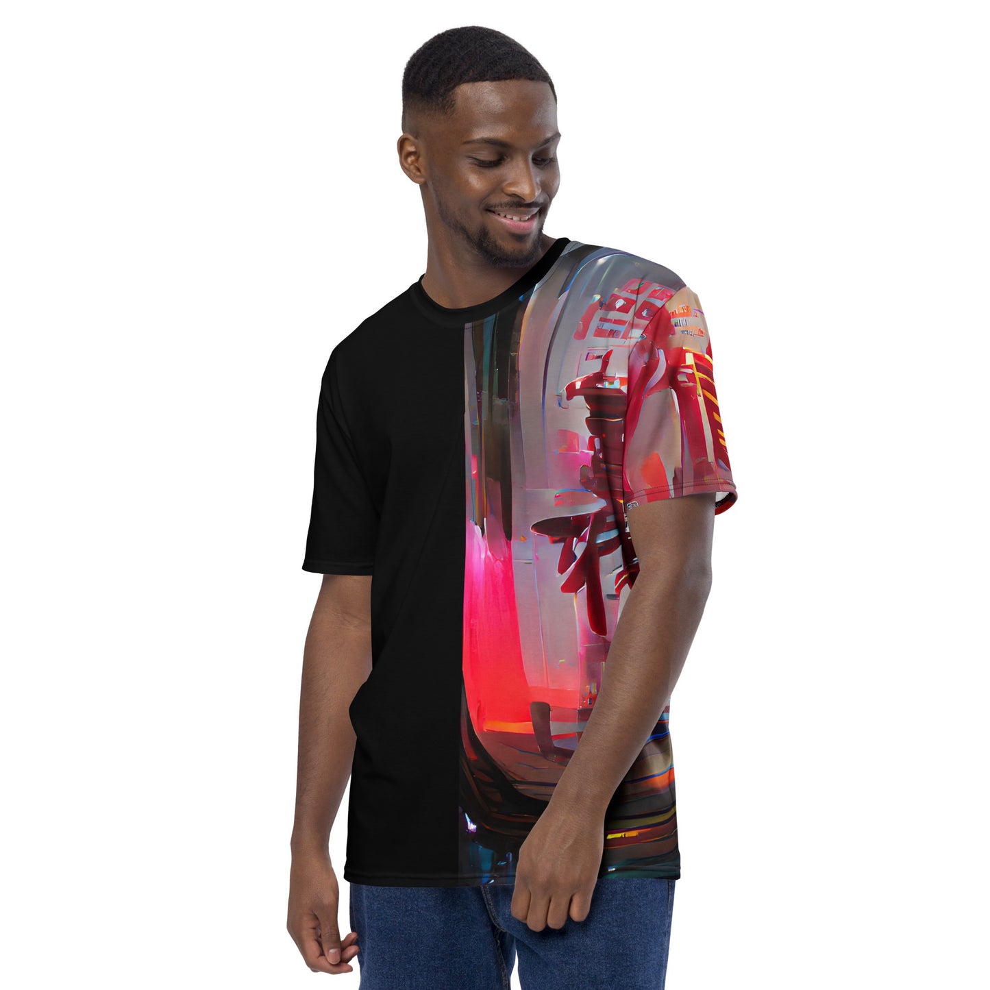 Half Black Half Báijiǔ - Mens T-Shirt - iSAW Company