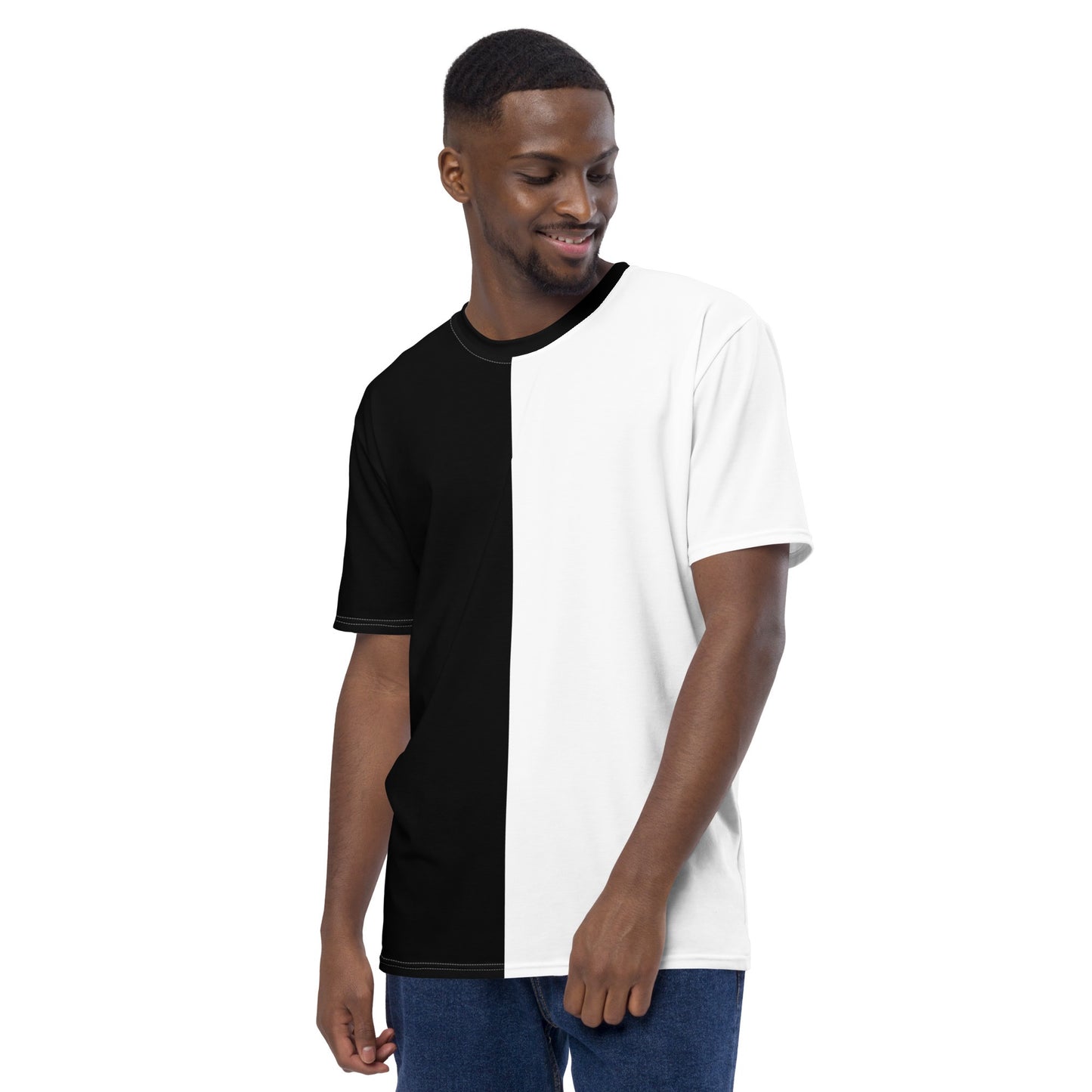 Half Black Half White - Mens T-Shirt - iSAW Company
