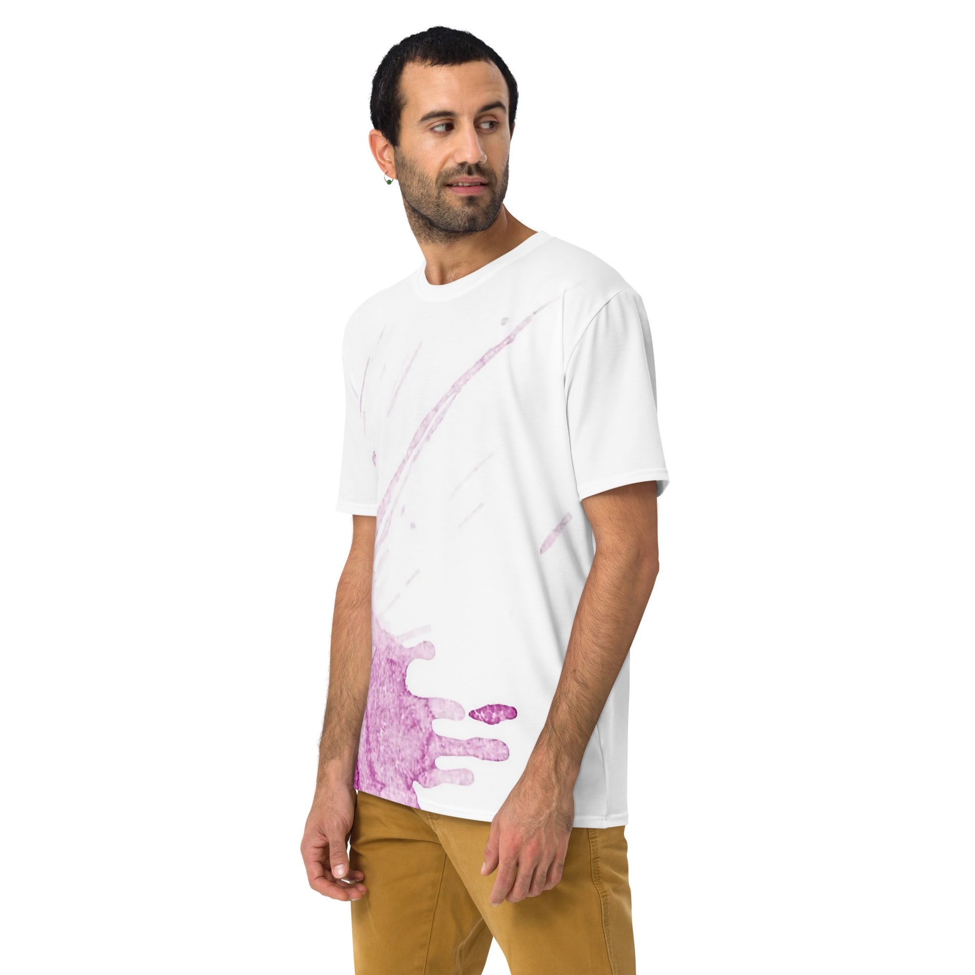 Watercolour Pink Splash - Mens T-Shirt - iSAW Company