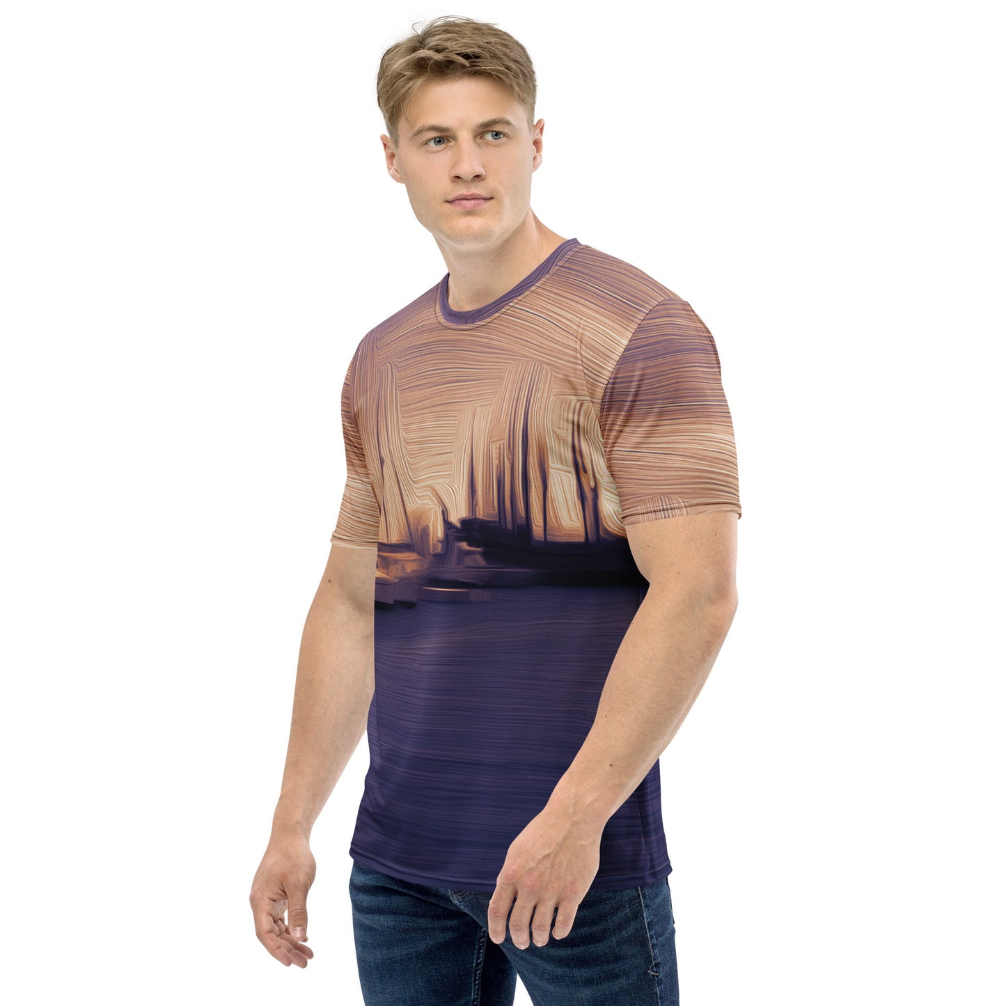 The Sleeping Yachts (at Sunset) - Mens T-Shirt - iSAW Company