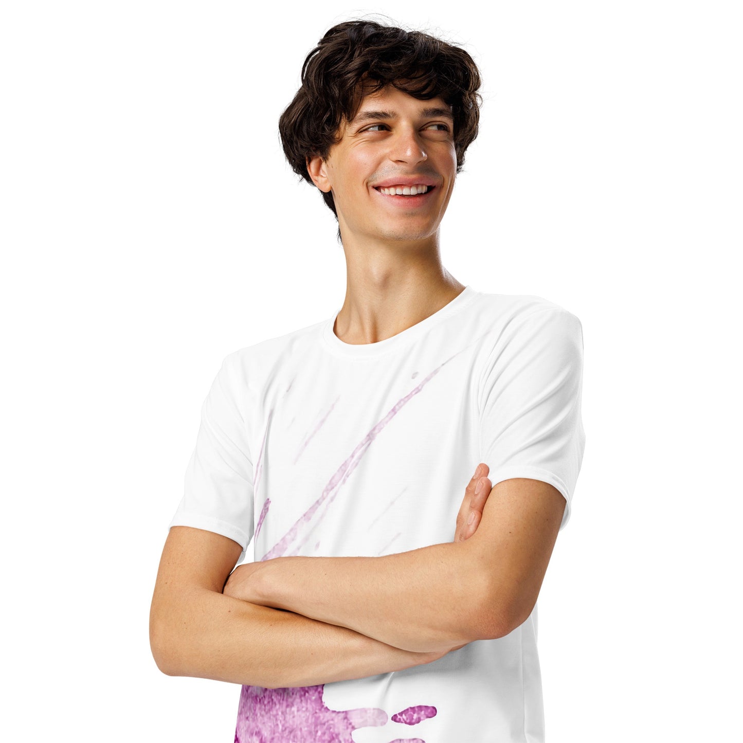 Watercolour Pink Splash - Mens T-Shirt - iSAW Company