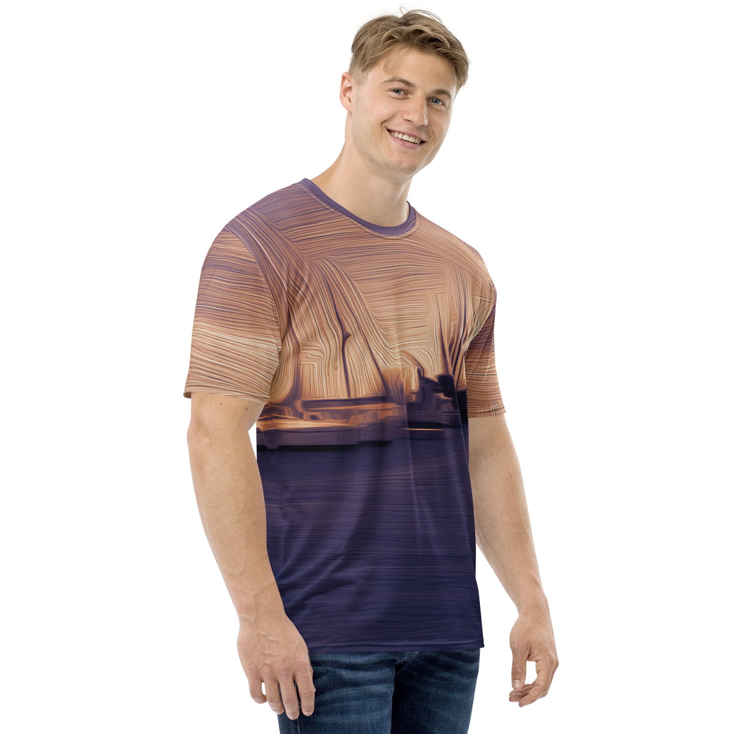 The Sleeping Yachts (at Sunset) - Mens T-Shirt - iSAW Company