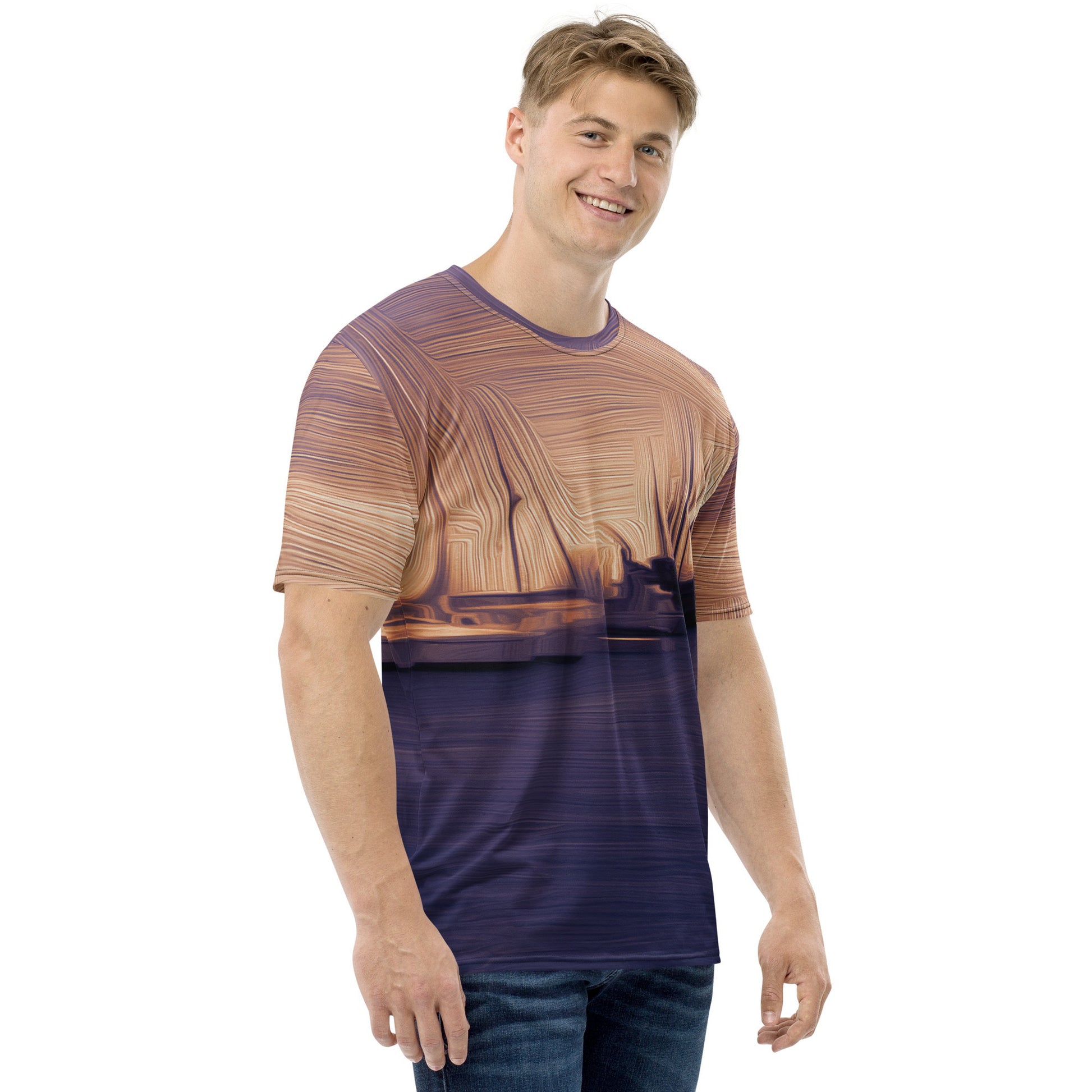 The Sleeping Yachts (at Sunset) - Mens T-Shirt - iSAW Company