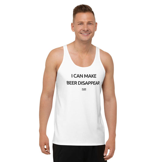 I Can Make Beer Disappear - Mens White Tank Top