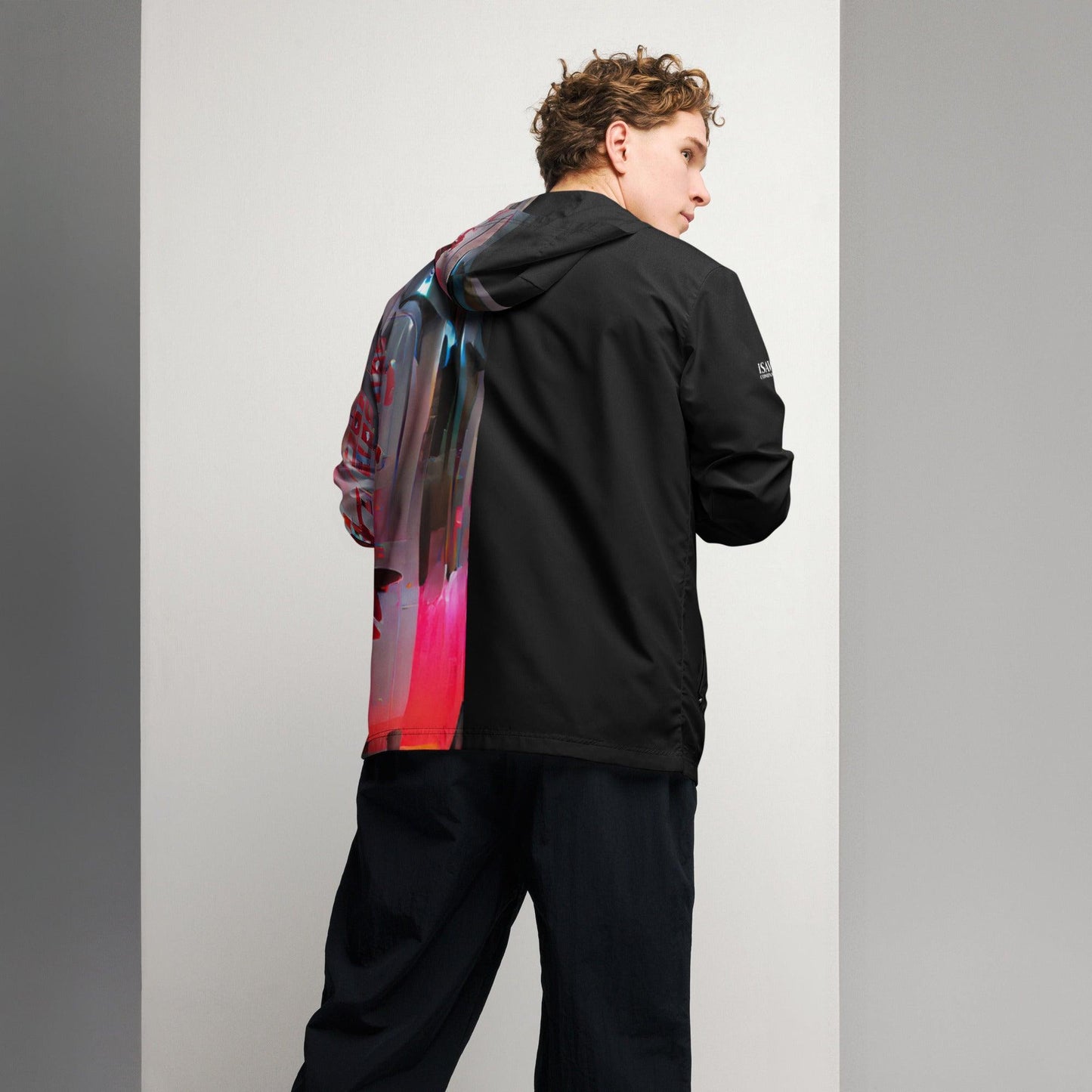 Half Black Half Báijiǔ - Mens Windbreaker - iSAW Company