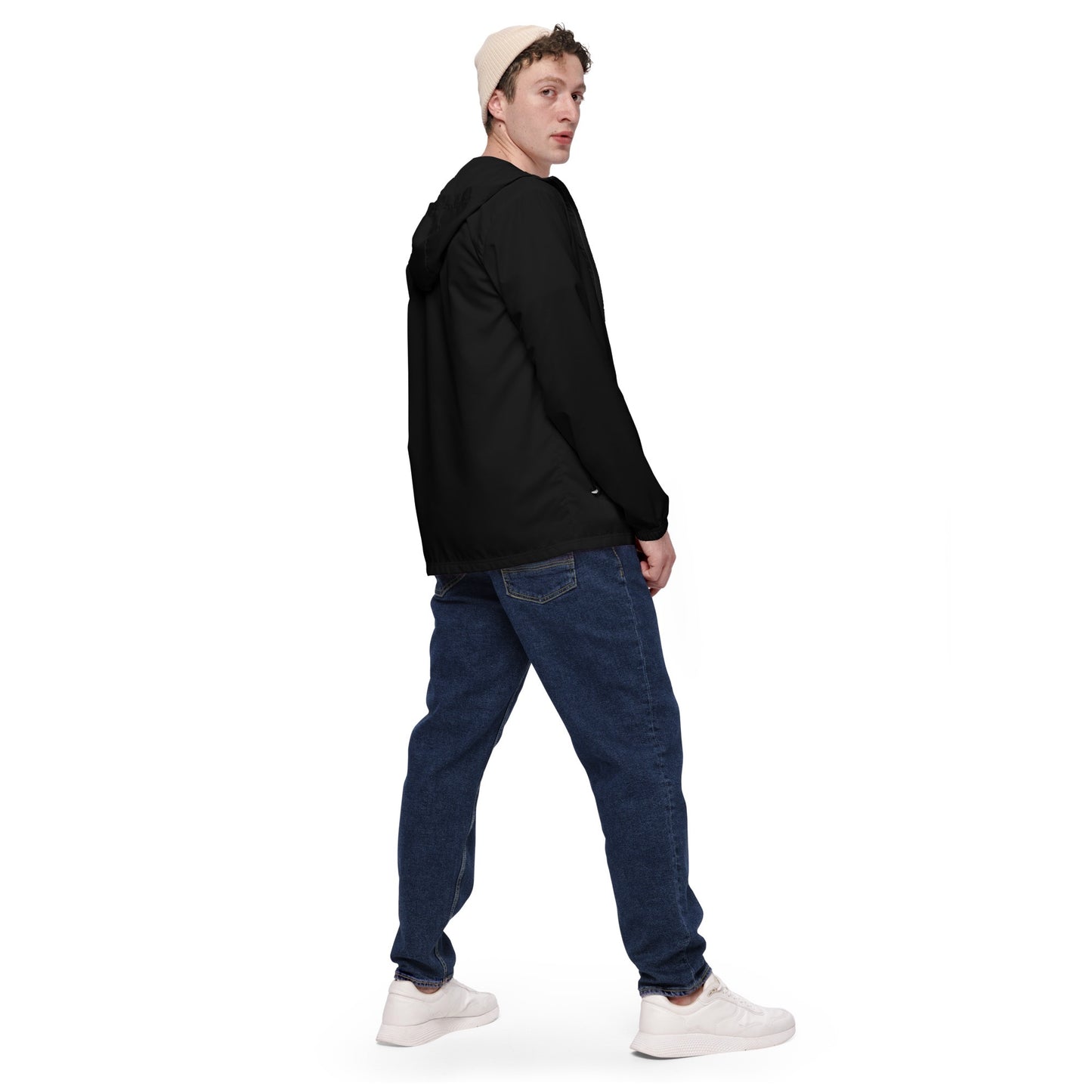 iSAW Mens Black Windbreaker - iSAW Company