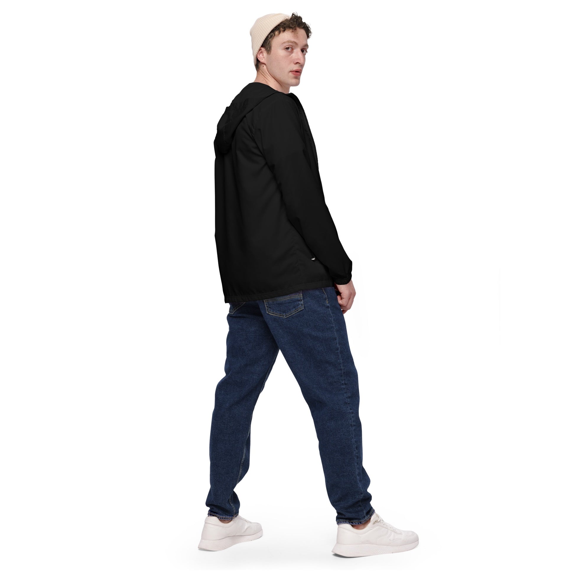 iSAW Mens Black Windbreaker - iSAW Company