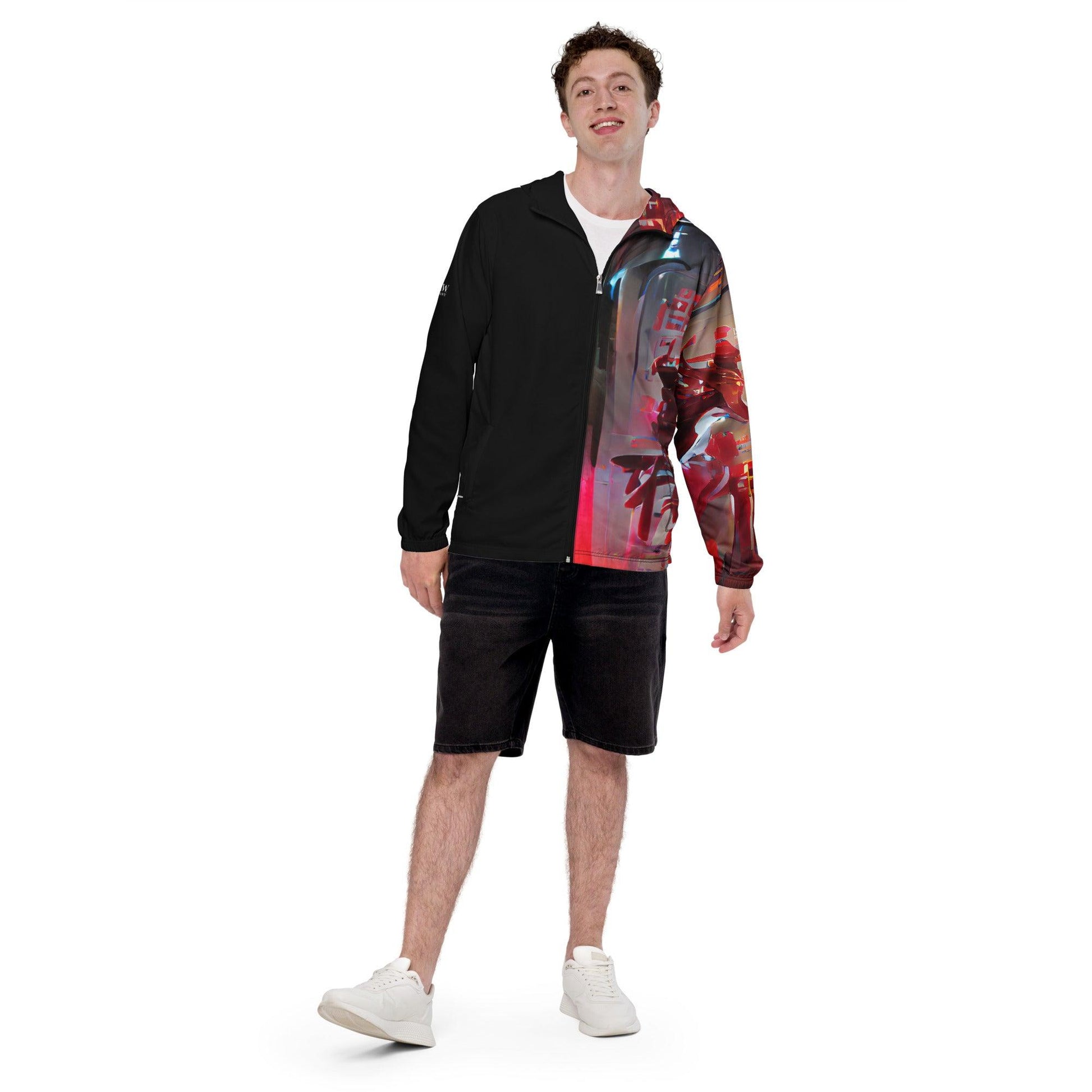 Half Black Half Báijiǔ - Mens Windbreaker - iSAW Company