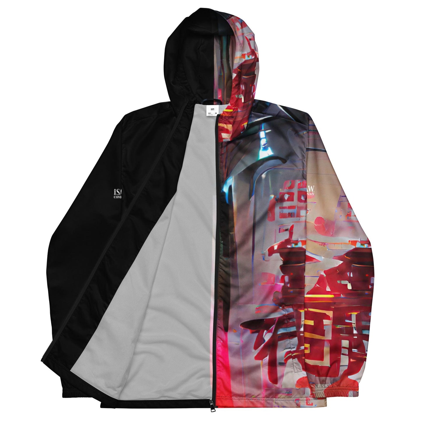 Half Black Half Báijiǔ - Mens Windbreaker - iSAW Company