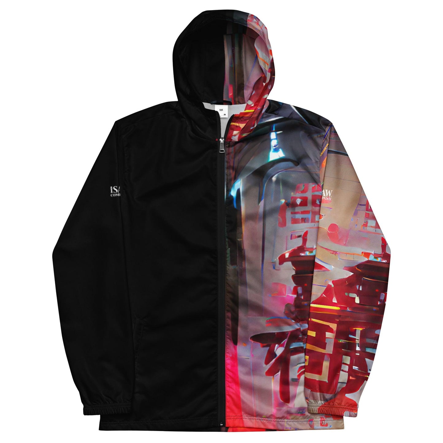 Half Black Half Báijiǔ - Mens Windbreaker - iSAW Company