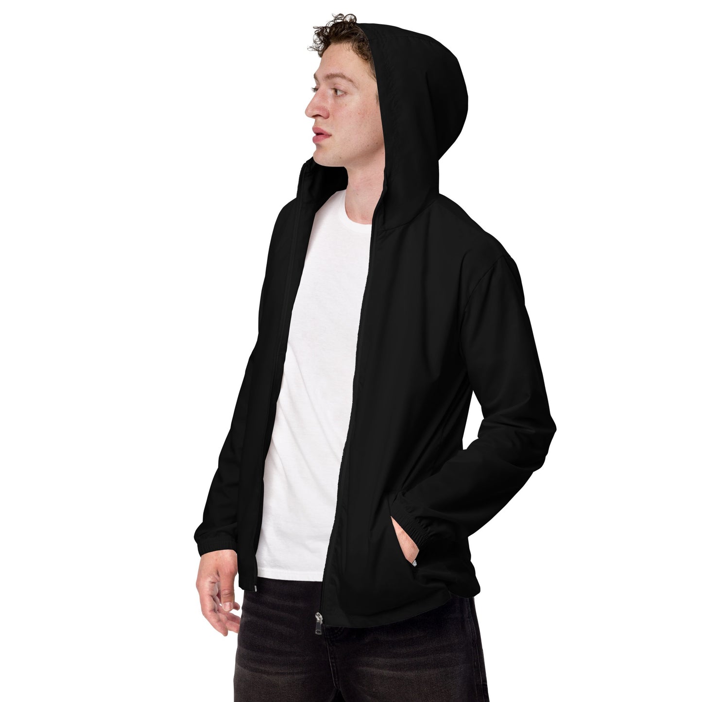 iSAW Mens Black Windbreaker - iSAW Company