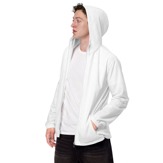 iSAW Mens White Windbreaker - iSAW Company